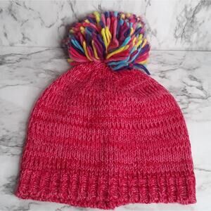Oshkosh Pink Girls 7-12 Kids Sweater Hat‎ Beanie pompom top